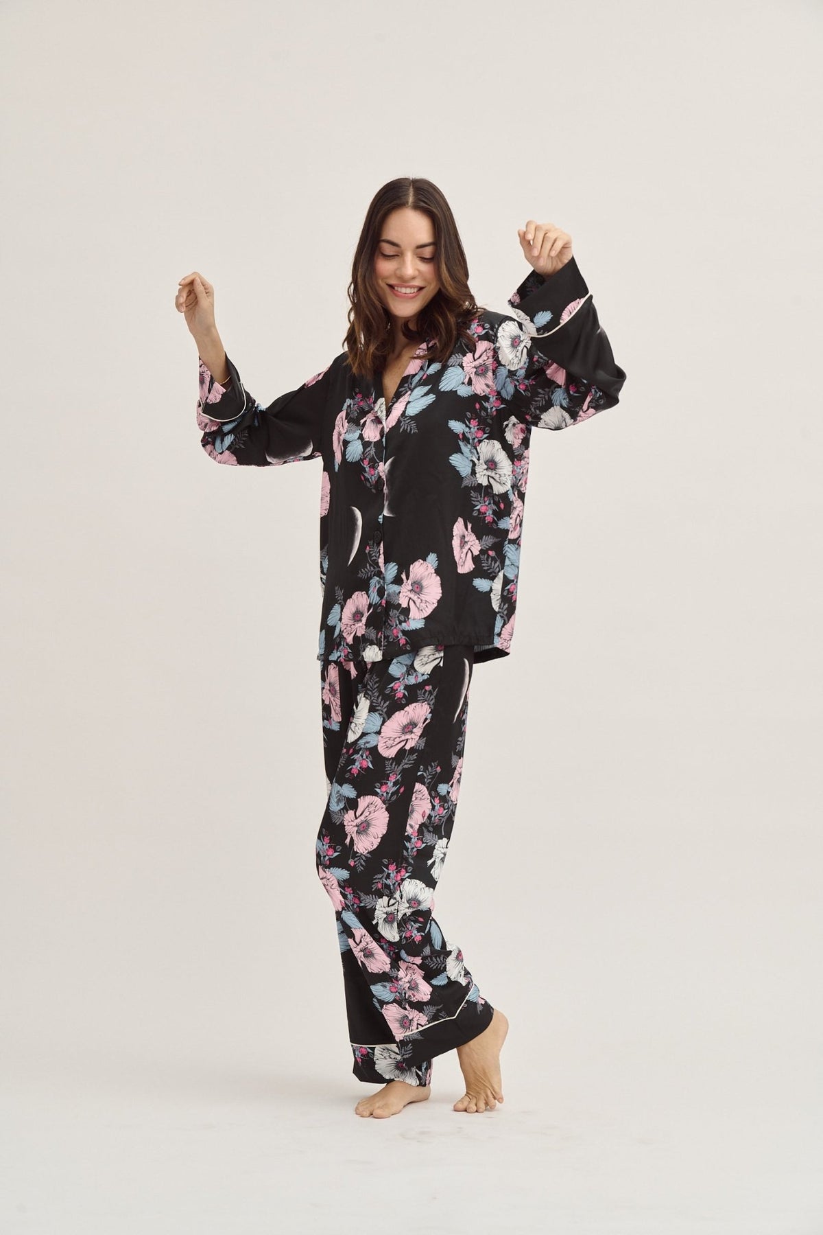 Washable Silk Pajama Set - Grace Kelly - Shop Avnu