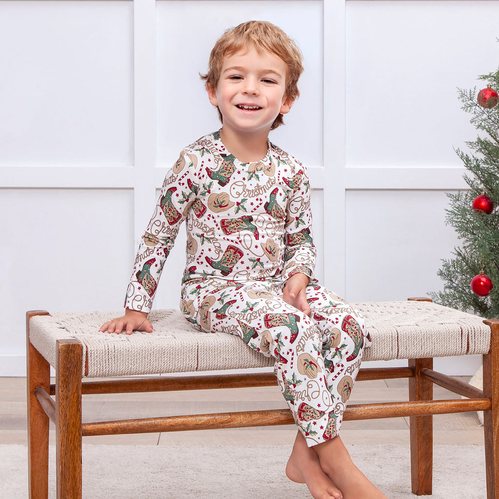 Western Christmas Pajamas for Kids – Bamboo Holiday PJs - Shop Avnu