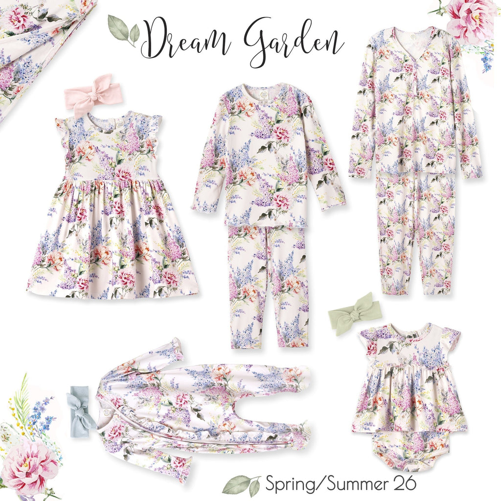 Dream Blossom Soft Bamboo Baby Girl Floral Zipper Romper - Shop Avnu