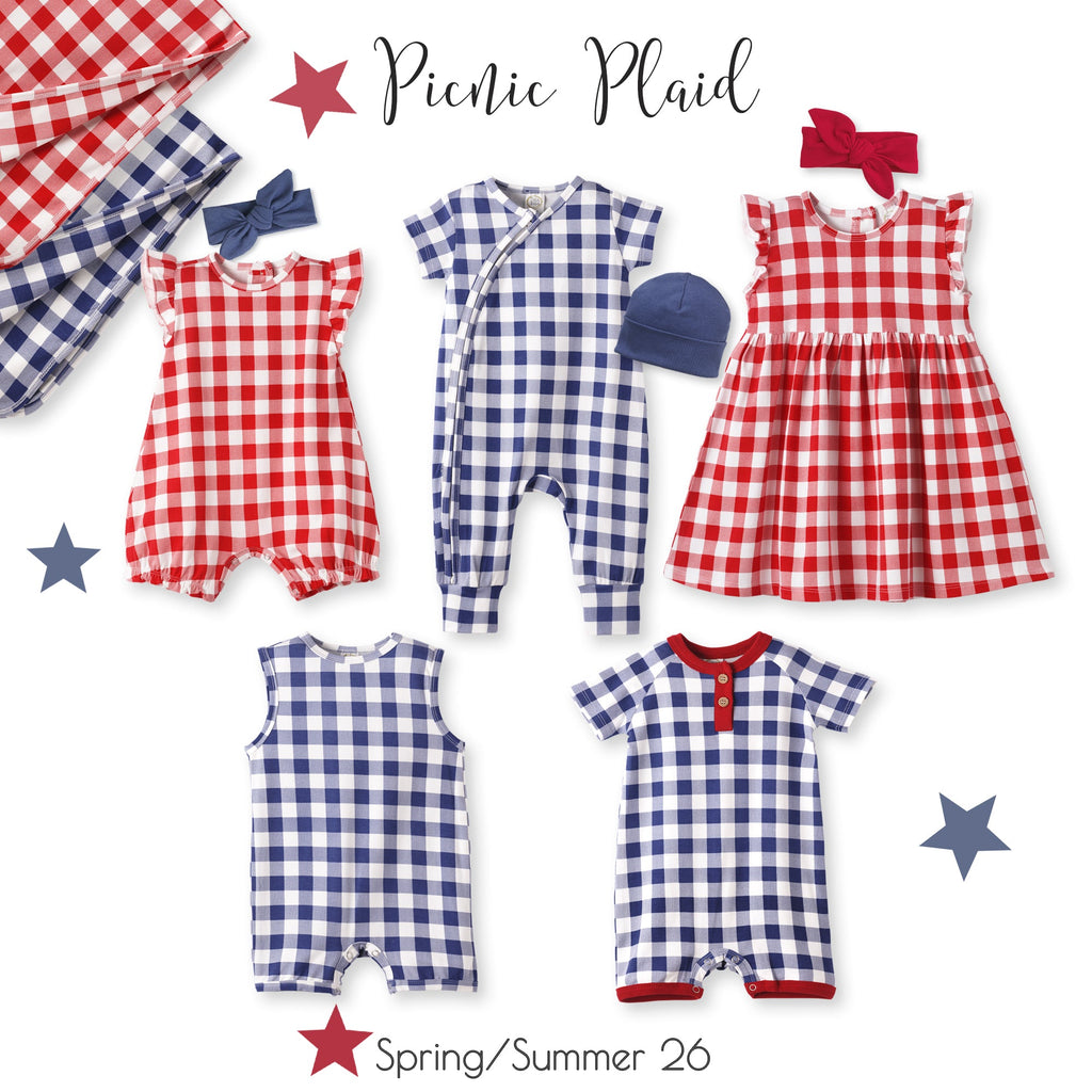 Picnic Plaid/Blue Soft Bamboo Stroller Blanket for Baby - Shop Avnu