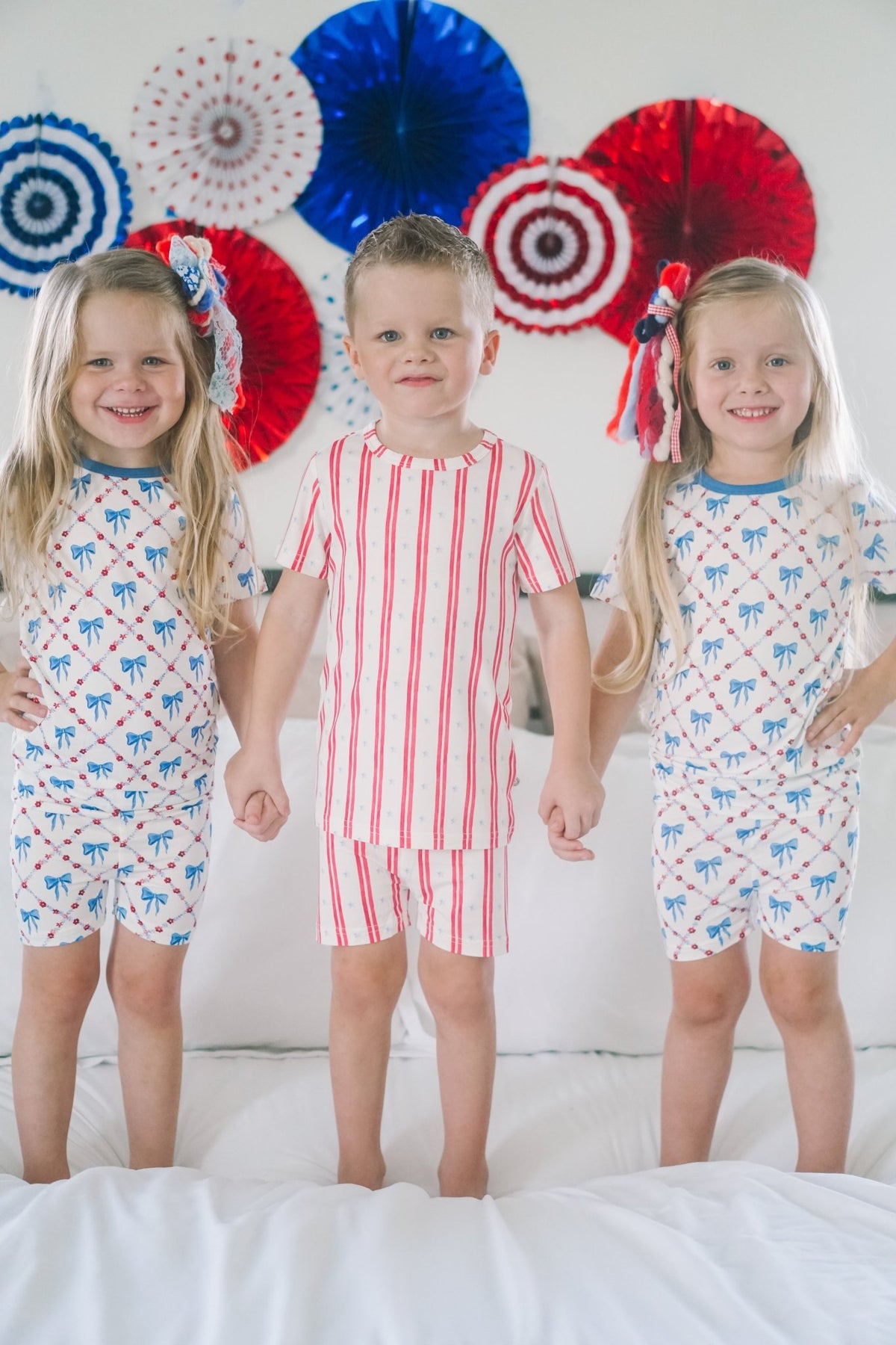 Red White & Bows 2pc Bamboo Pajamas - Shop Avnu