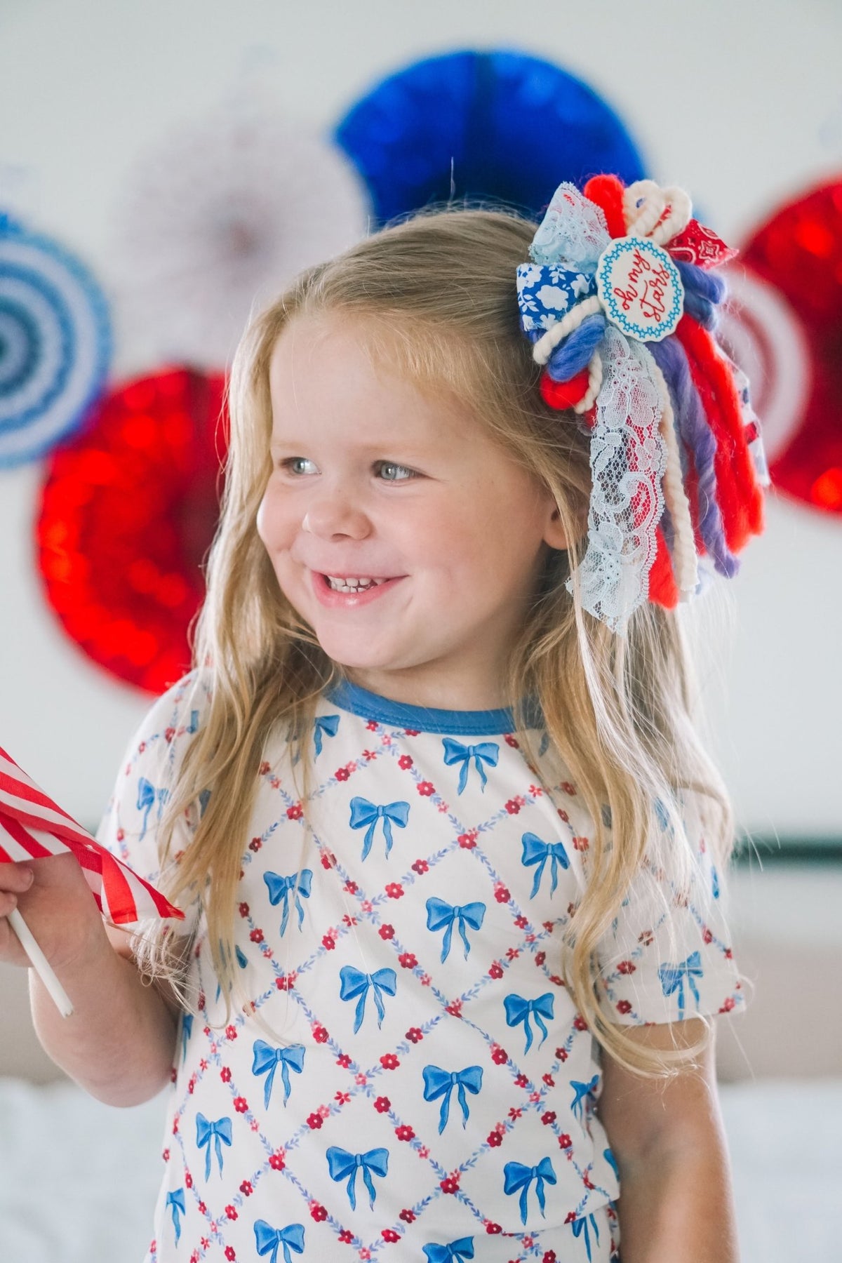 Red White & Bows 2pc Bamboo Pajamas - Shop Avnu
