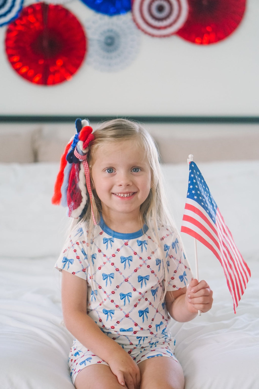 Red White & Bows 2pc Bamboo Pajamas - Shop Avnu
