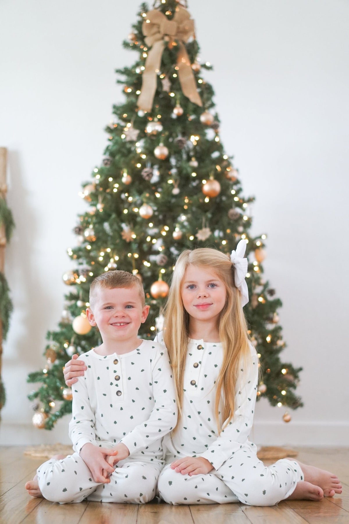Tiny Trees Ribbed Bamboo 2pc Henley Pajamas - Shop Avnu
