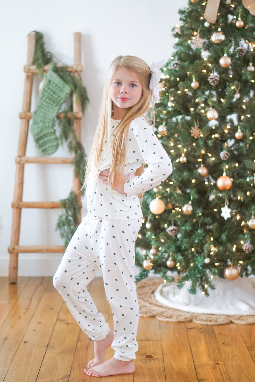 Tiny Trees Ribbed Bamboo 2pc Henley Pajamas - Shop Avnu