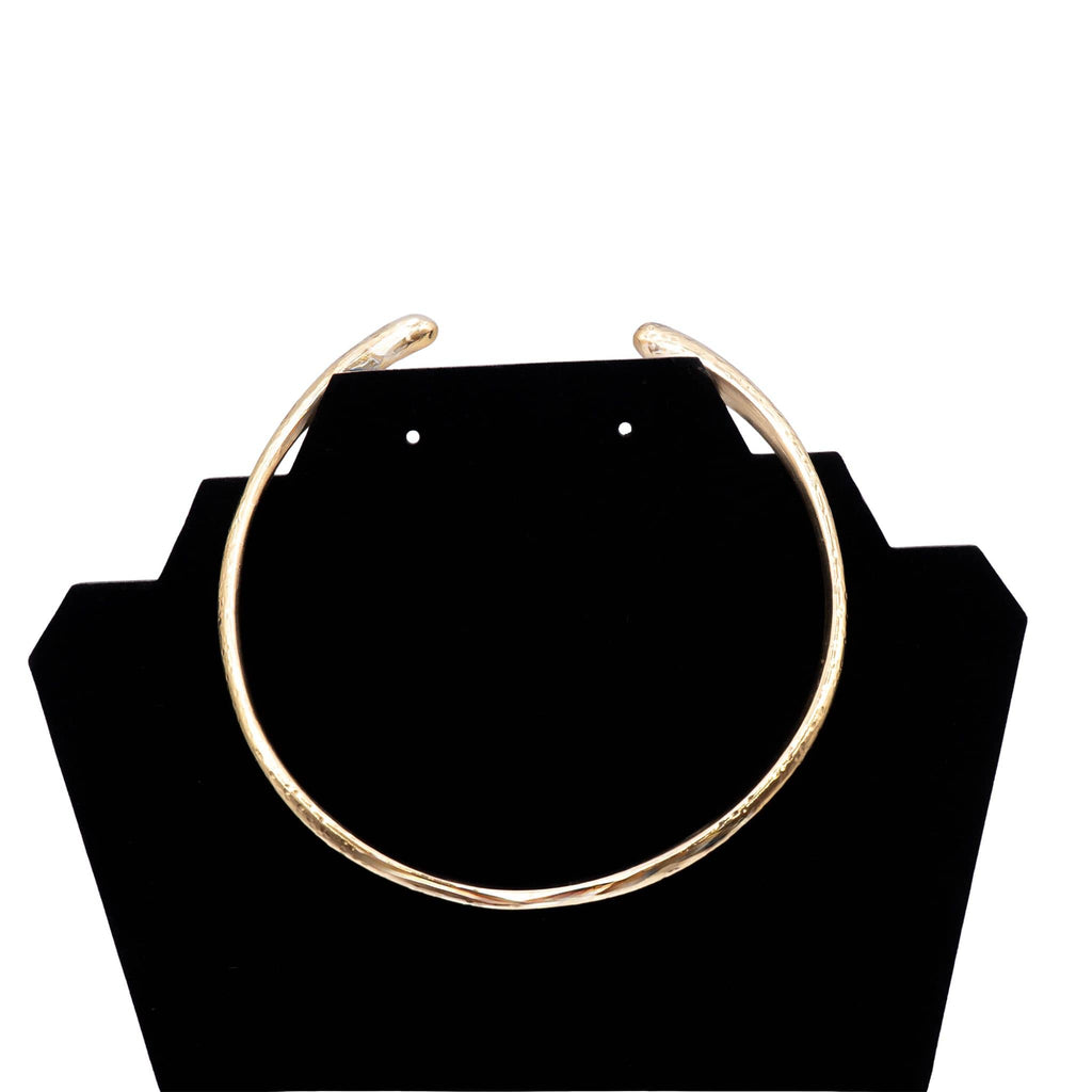 Sana Hammered Cuff Choker with Teardrop Ends