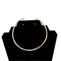 Sana Hammered Cuff Choker with Teardrop Ends