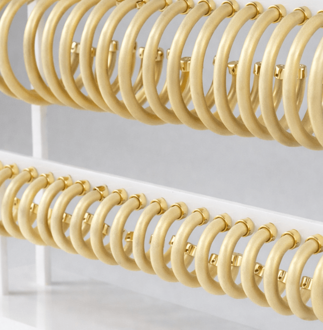 Brushed Gold Hoop Earrings - Shop Avnu
