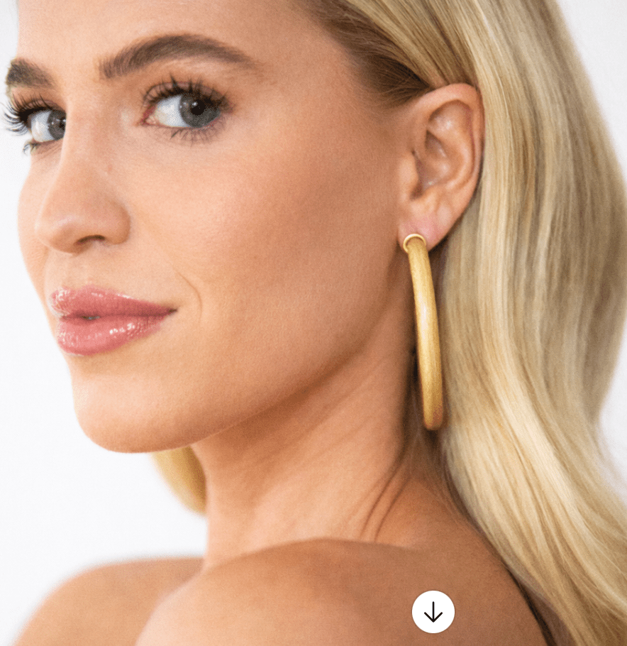 Brushed Gold Hoop Earrings - Shop Avnu