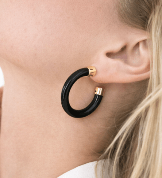 Black Hoop Earrings - Shop Avnu
