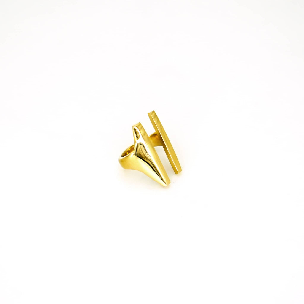 Sema Adjustable Double Bar Ring