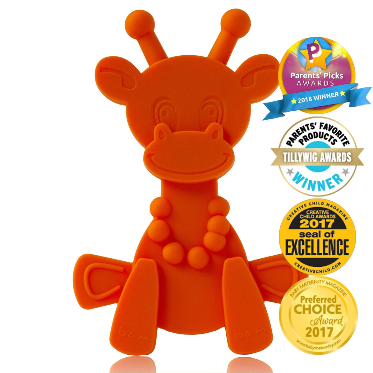 Little bamBAM Baby Teething Toy – Orange - Shop Avnu