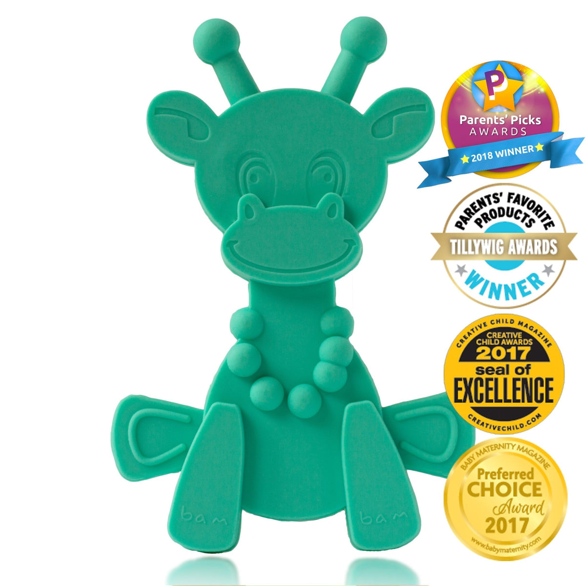 Little bamBAM Baby Teething Toy - Turquoise - Shop Avnu