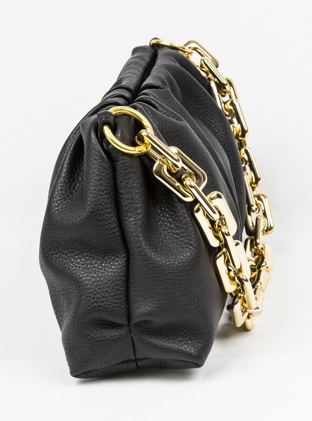 Leather Bag, Clutch Bag with Chain - MiamiLeathers