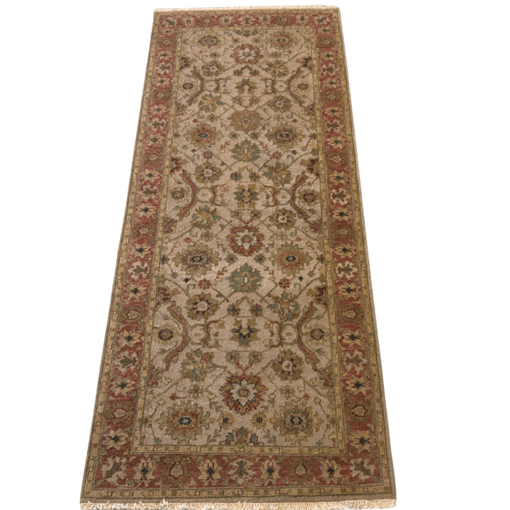 Reversible/2-Sided Soumak Flat Weave (4'x10' Runner) camel/brown