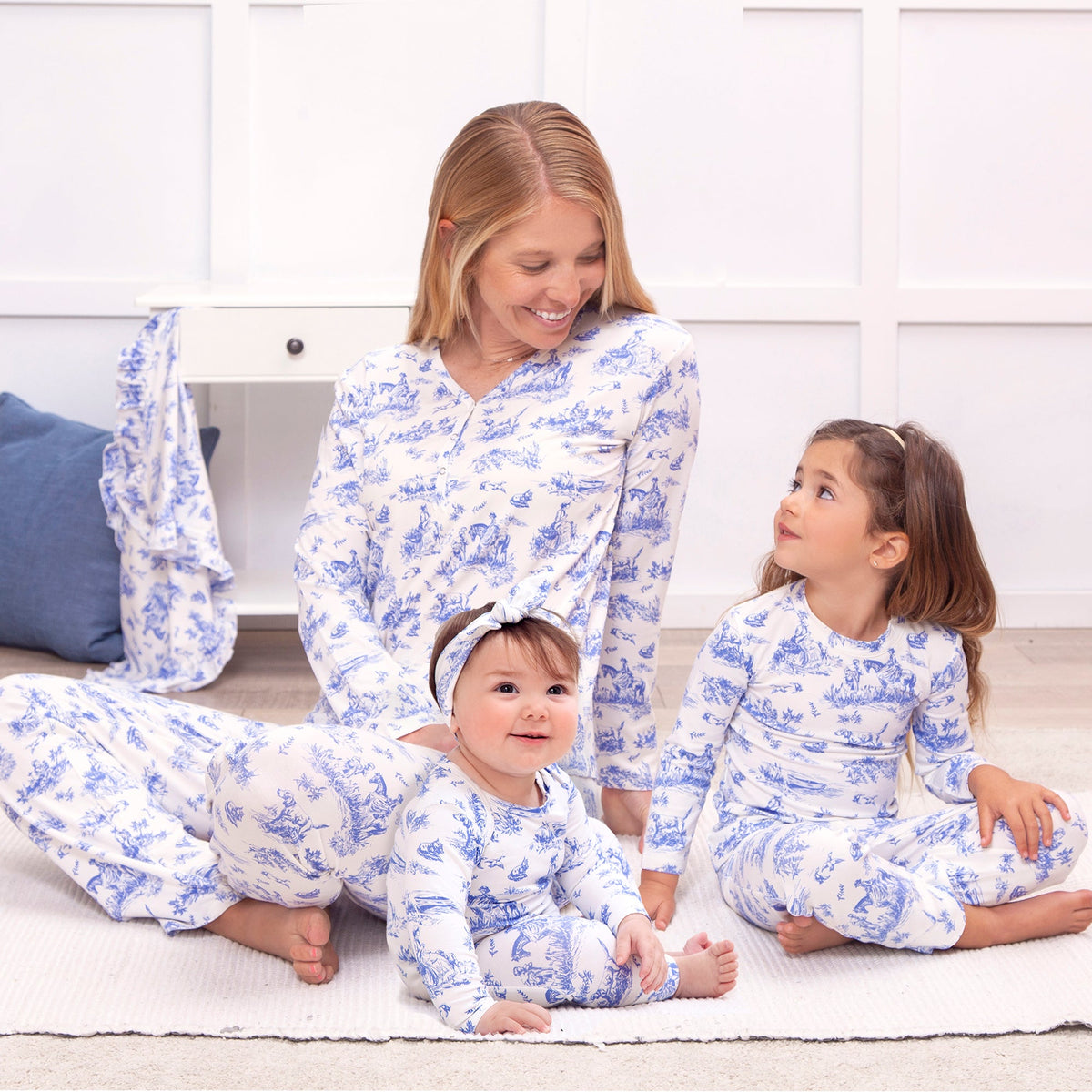 Baby Girl Toile de Jouy Bamboo Romper - Shop Avnu