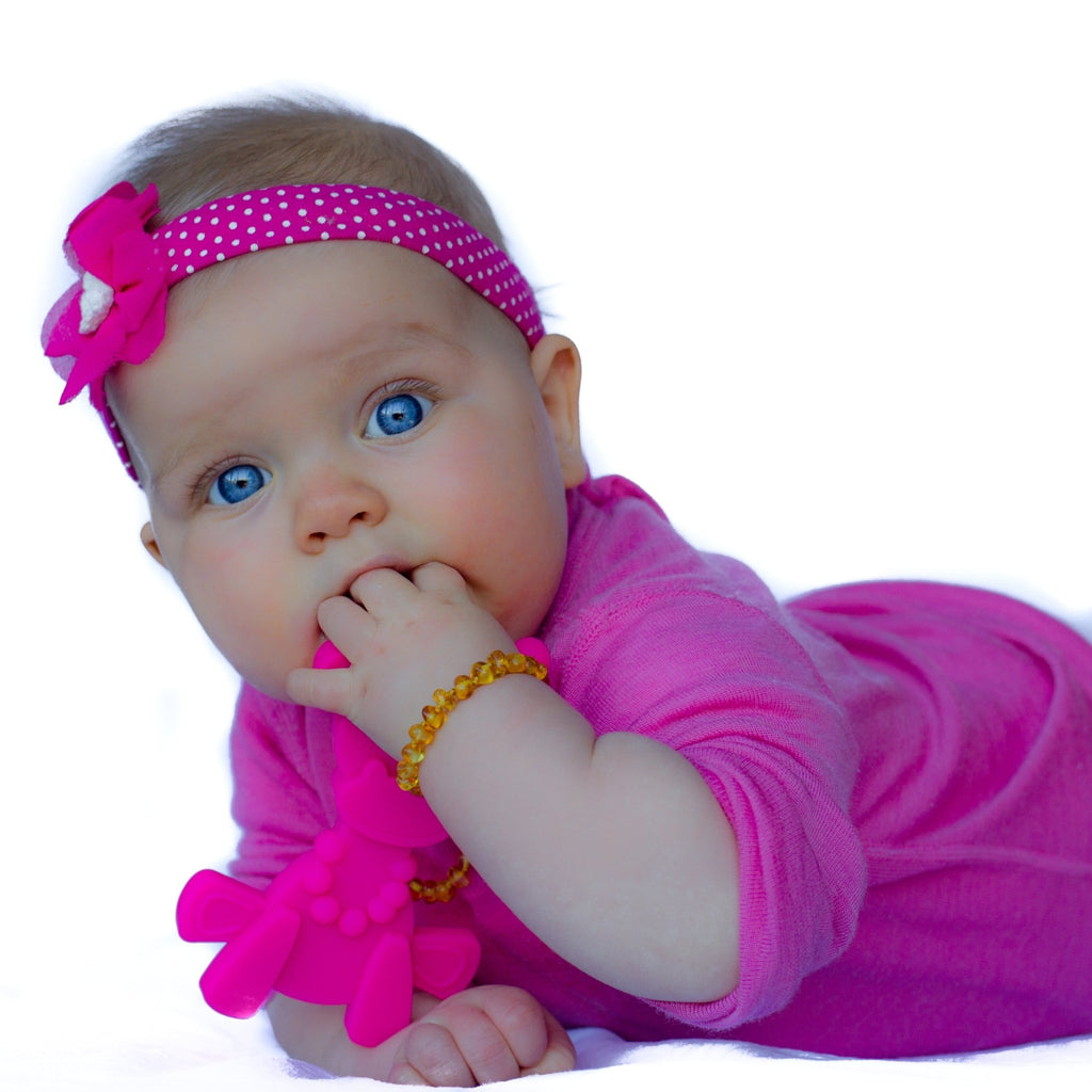 Little bamBAM Baby Teething Toy - Magenta - Shop Avnu