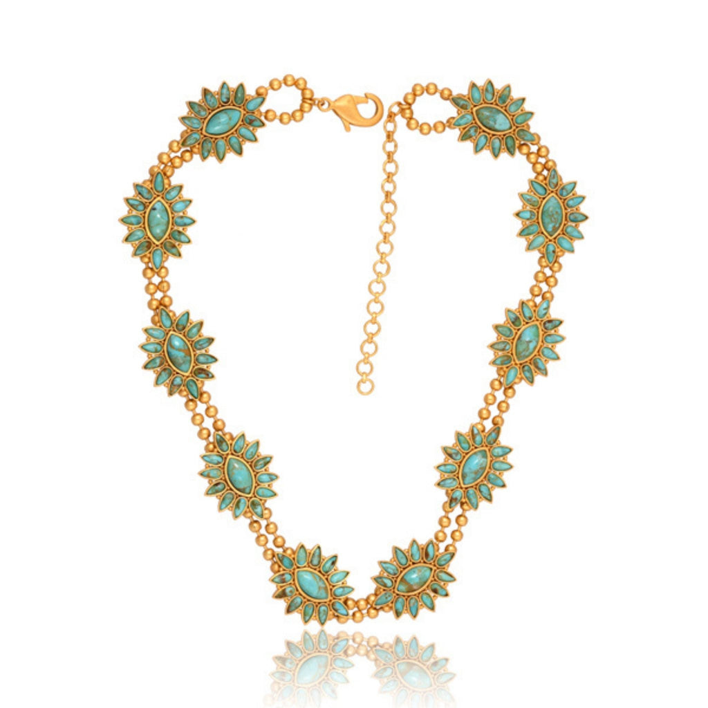Squash Blossom Hat Band - Turquoise - Shop Avnu