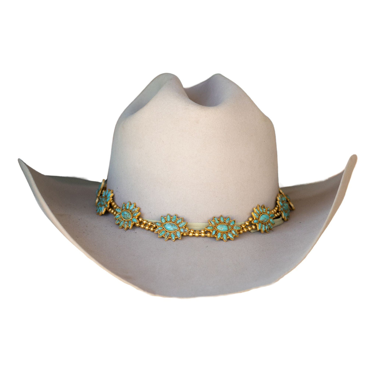 Squash Blossom Hat Band - Turquoise - Shop Avnu