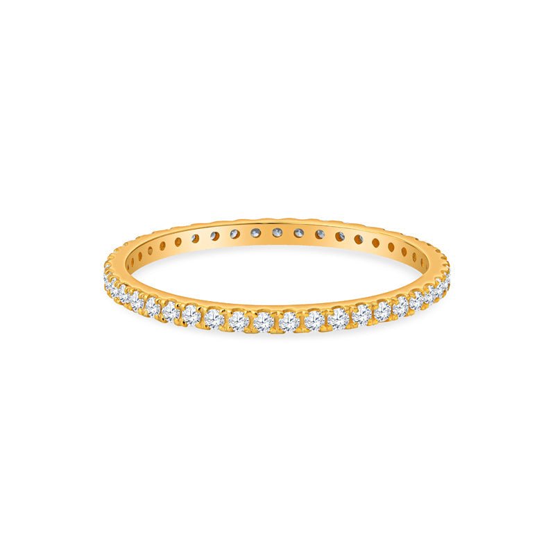 Sydney 14K Gold and Diamond Eternity Ring - Shop Avnu
