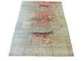 Contemporary Gabbeh (8'09"x11'02") aqua/coral