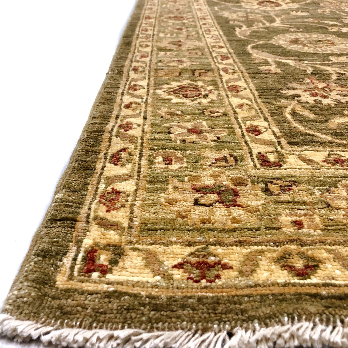Chobi-Farahan (4'x10' Runner) green/gold