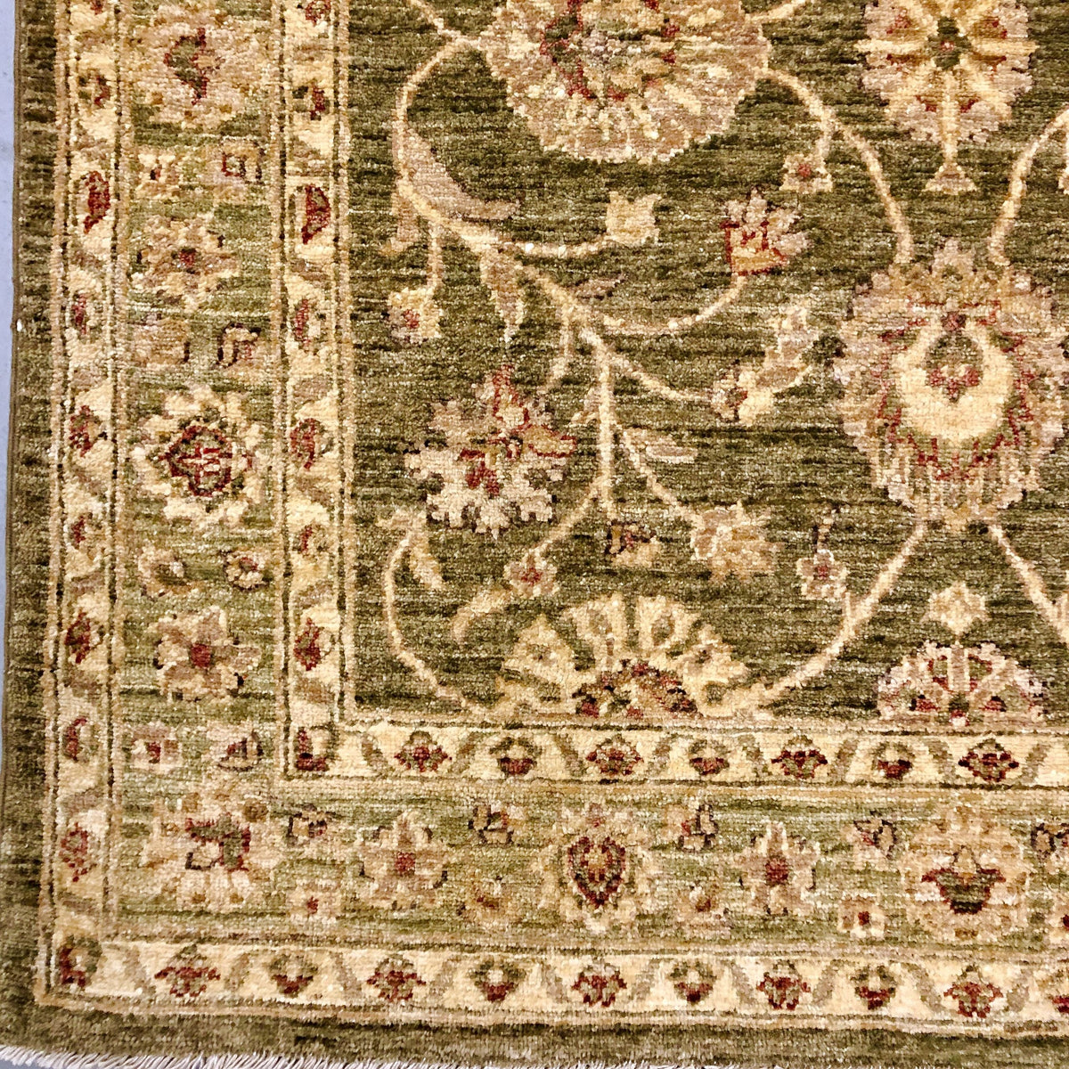 Chobi-Farahan (4'x10' Runner) green/gold
