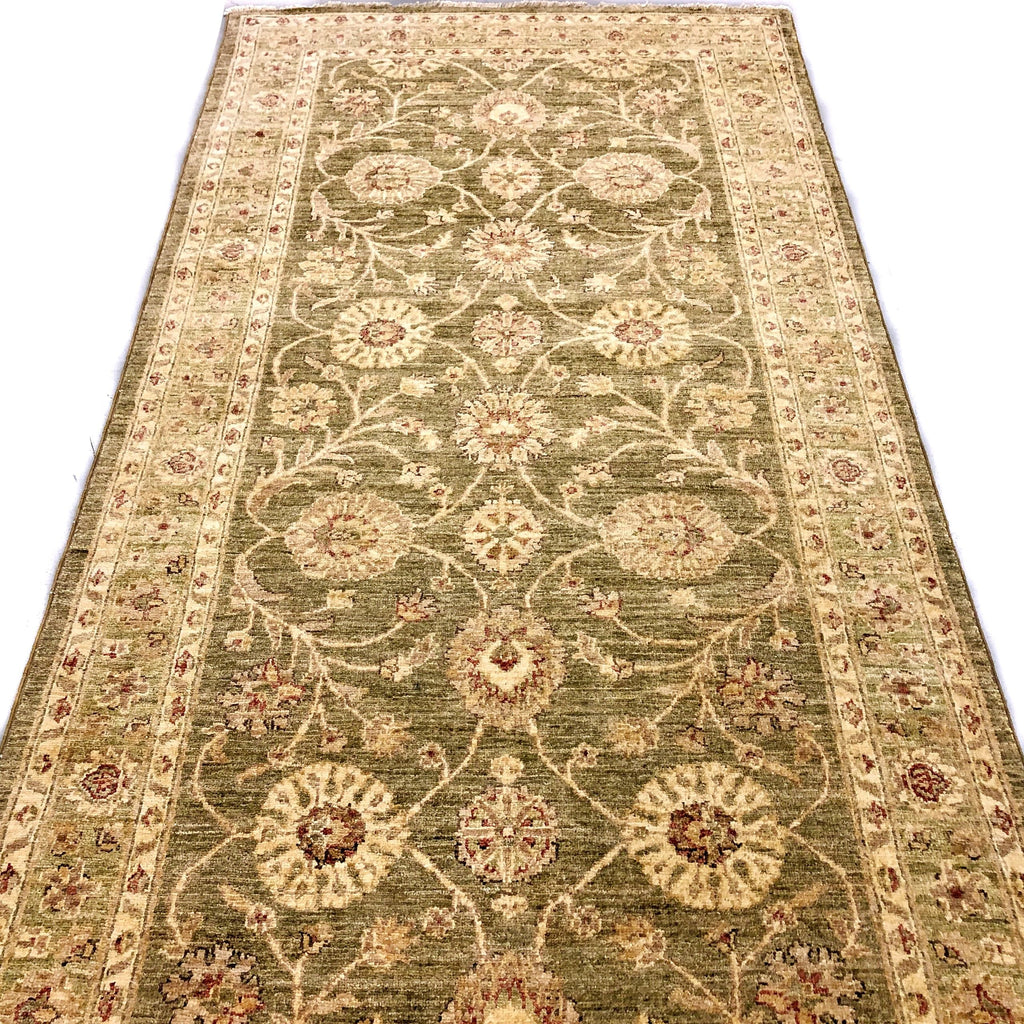 Chobi-Farahan (4'x10' Runner) green/gold