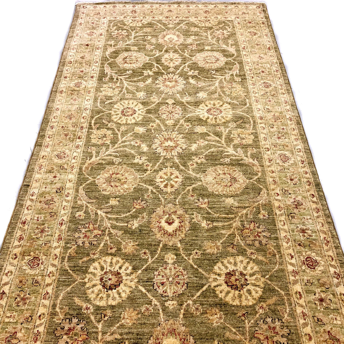 Chobi-Farahan (4'x10' Runner) green/gold
