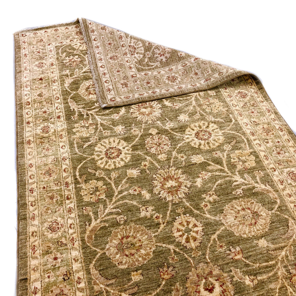 Chobi-Farahan (4'x10' Runner) green/gold