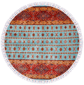 Khorjin (4' Round) aqu/red