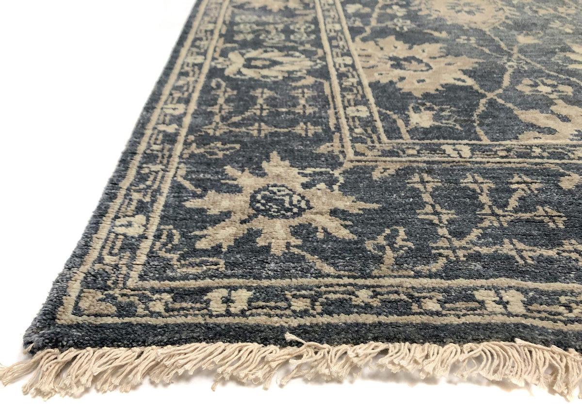 Indo-Oushak Design (6' Square) blue