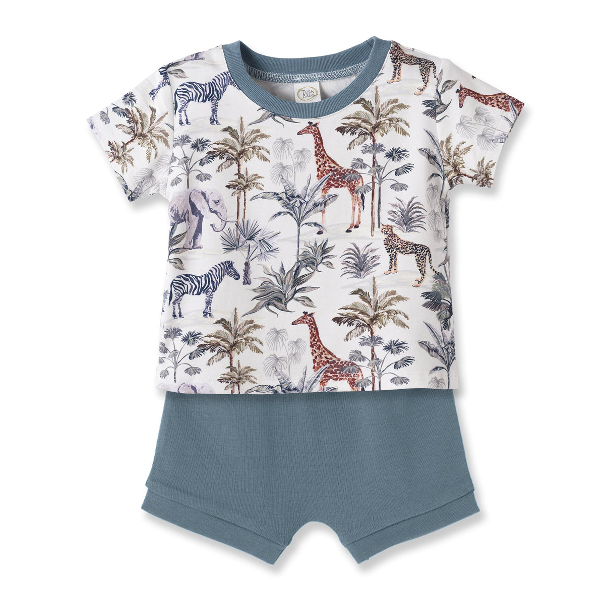 Jungle Safari Baby Boy Bamboo - Cotton Top & Shorts Set - Shop Avnu