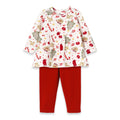 Girls' Christmas Tunic Set – Bamboo Holiday Outfit Set - Shop Avnu