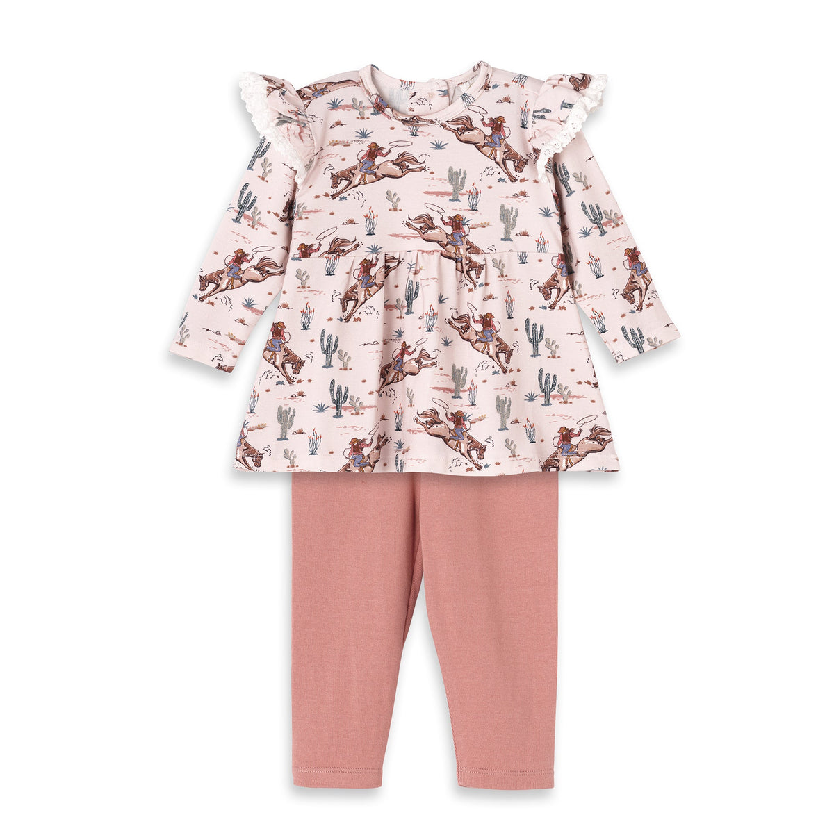 Prairie Princess Baby Girl's Western Bamboo Top & Legging - Shop Avnu