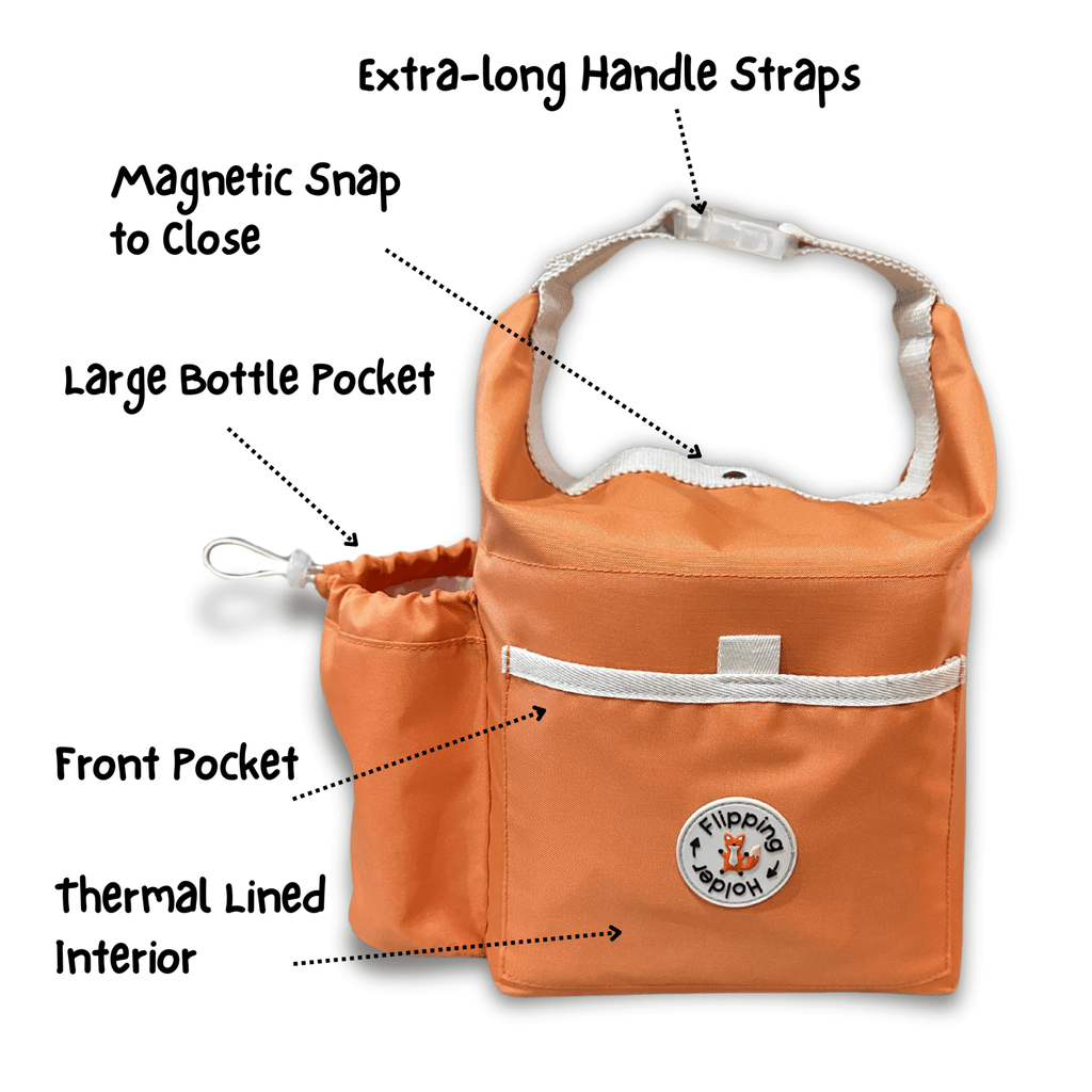 Thermal Tote with Bottle Pocket | easy carry - all bag, clip handle for convenient attachment - Shop Avnu