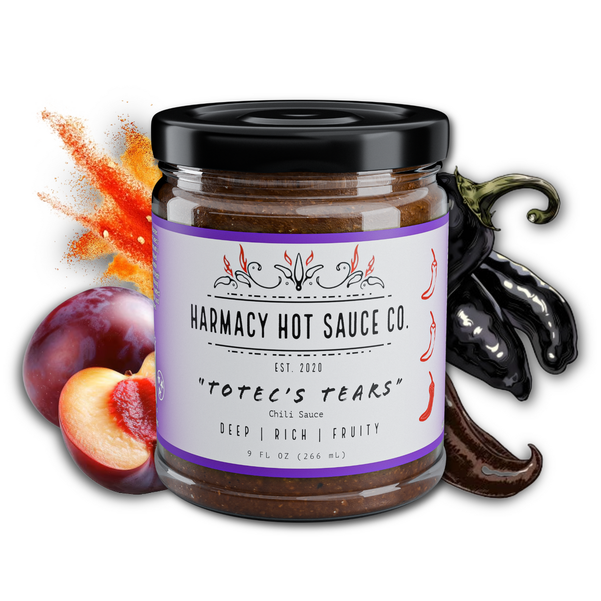 Totec's Tears - Pasilla & Plum (9oz)