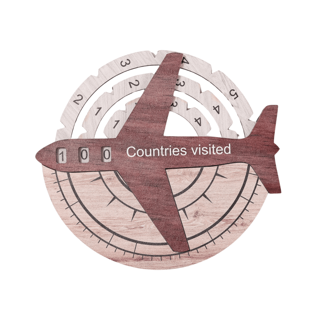 Travel Tracker 3D Wooden World Map – Cappuccino