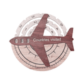 Travel Tracker 3D Wooden World Map – Cappuccino