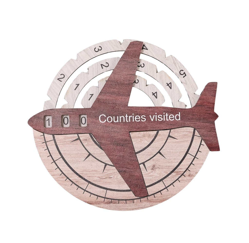 Travel Tracker 3D Wooden World Map