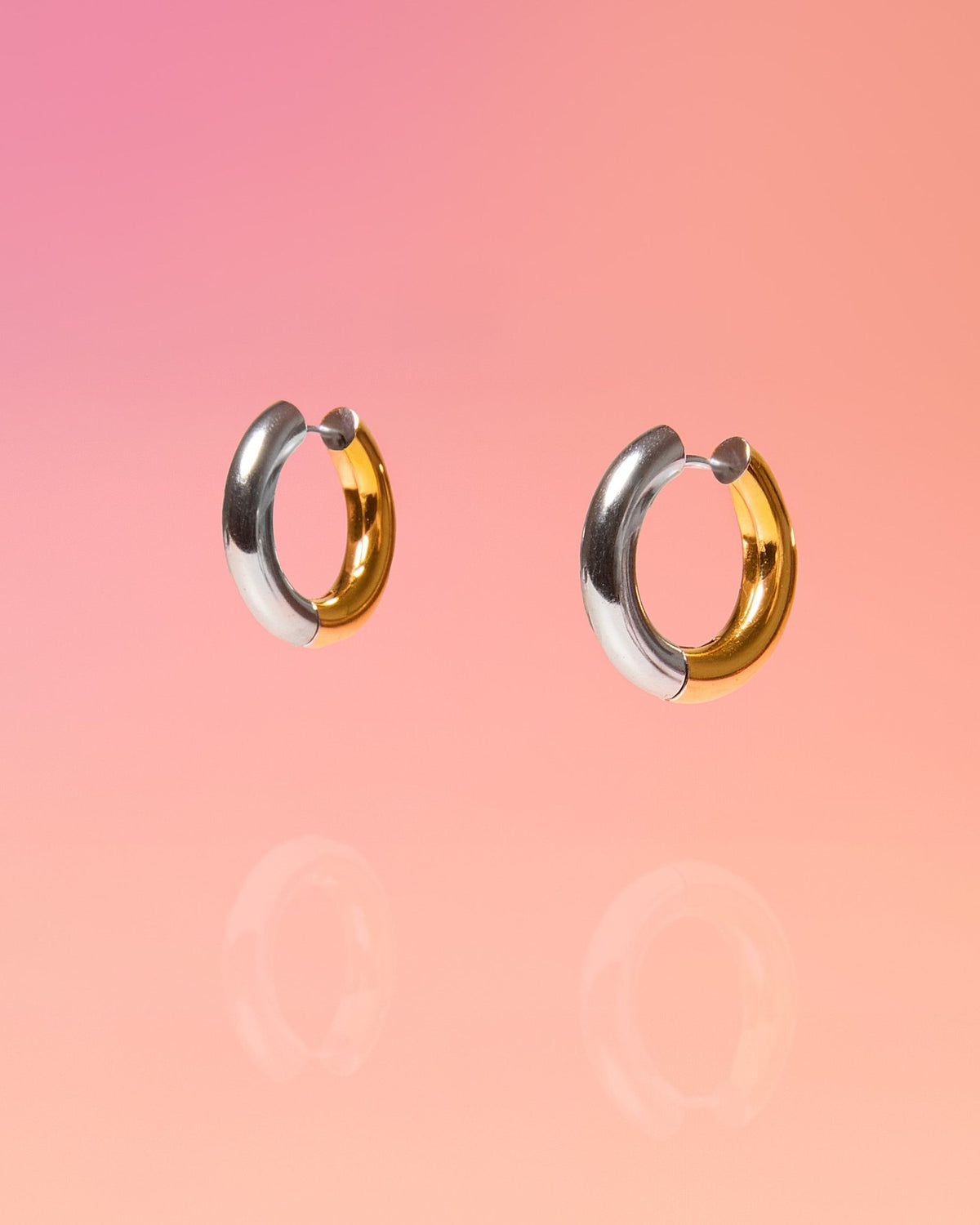 Two Tone Hoop Surgical Stainless Steel and Water Resistant - Shop Avnu
