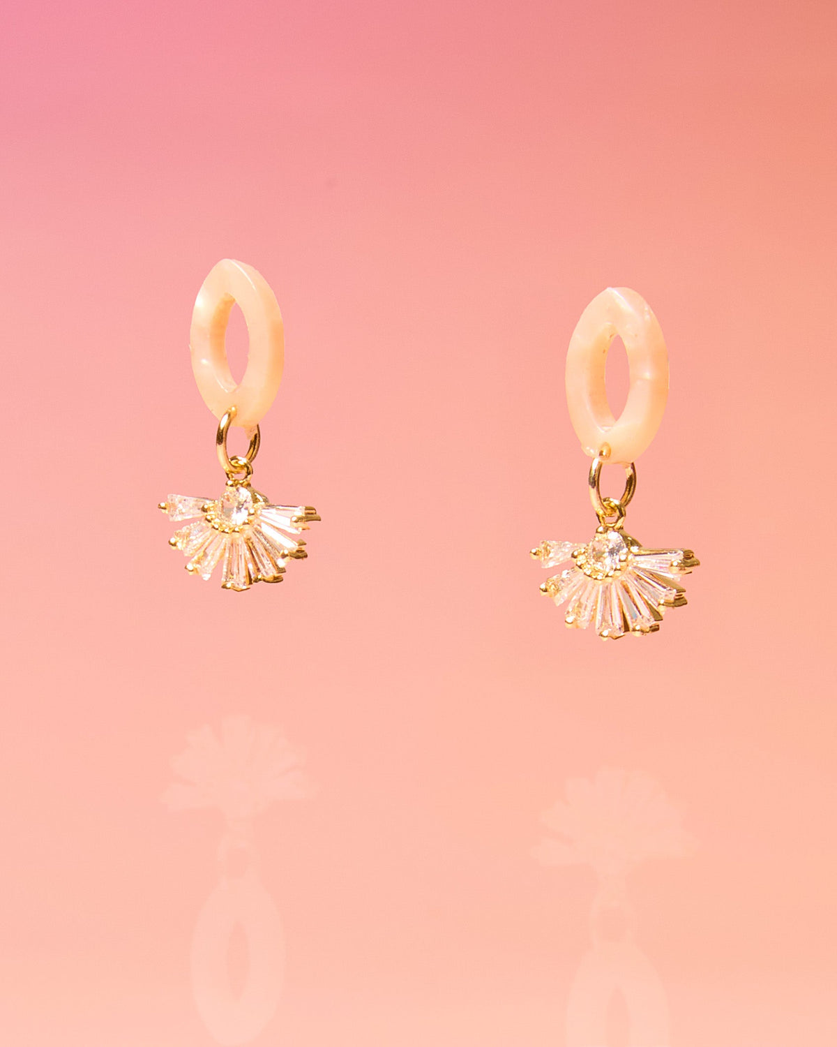 Tiny and Dainty Post Earrings Blush