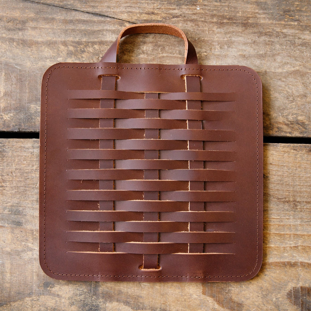 Woven Leather Trivet - USA Made