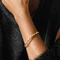 Brass Circular Twist Cuff Bracelet for Women - Uzi