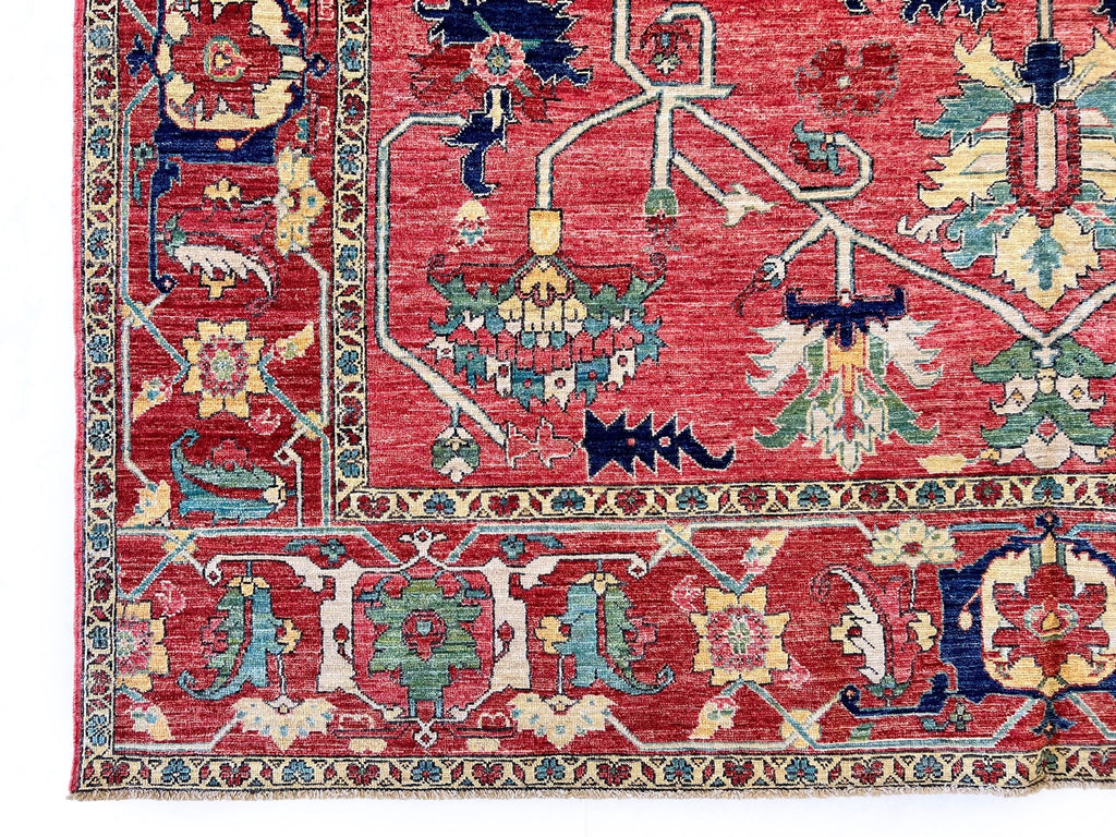 Afghan Heriz (8'00"x10'00") lt.red/red