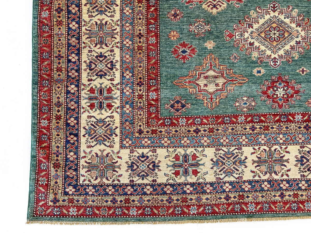 Super Kazak (10x13) green/ivory