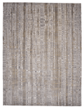 Contemporary Carved Tibetan 9x12 (ivory/gold/gray)