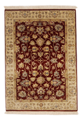 Wool w. silk Kumkapi red/gld 2x3