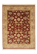 Wool w. silk Kumkapi red/ltgld 2x3