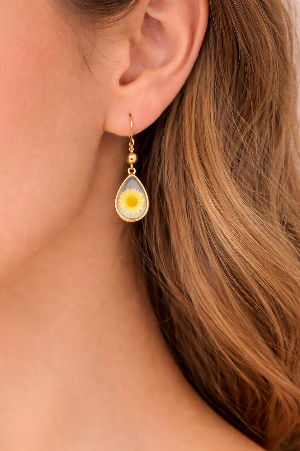 Wildflower Gold Dangle Earrings